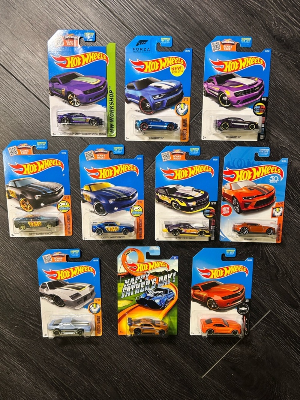 Hot Wheels Camaro Lot Diecast Cars x10 card wear - Picture 6 of 6